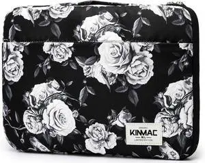Kinmac 360° Protective Laptop Sleeve Case Bag Cover with Handle for MacBook Pro 16 inch,16 inch HP,Lenovo,Dell,ASUS,Acer Ultrabook and Business Laptop (White Rose)