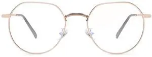 KINGSEVEN Blue Light Blocking Glasses Men Women Computer Gaming Glasses Lightweight Frame Anti-Eyes Fatigue (ML4527-Rose Gold)