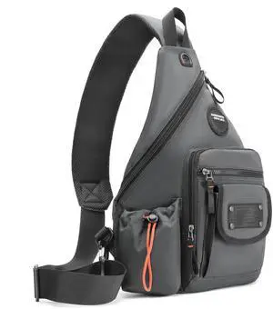 LAMMOK Large Sling Backpack, Sling Chest Bag Shoulder Crossbody Daypacks Fits 13.3-Inch Laptop for Travel Outdoor Men Women(GREY)