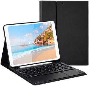 LAMA Touchpad Keyboard Case for iPad 10.2" 9th 8th 7th Generation, iPad 9th Generation Case with Keyboard, Flip Stand Keyboard Case with Pencil Holder for iPad Air 10.5"(3rd Gen)/iPad Pro 10.5 in,BK