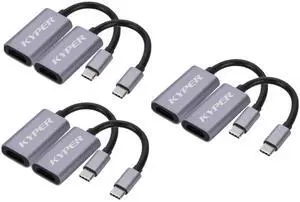 Kyper USKyper-484K 6 Pack USB C to HDMI Adapter 4K Cable, Type-C to HDMI Adapter [Thunderbolt 3/4] for Laptop MacBook Pro/Air, iPhone15 Pro max, Dell XPS, HP Pixelbook, Thinkpad, Surface, Ipad Pro (6)