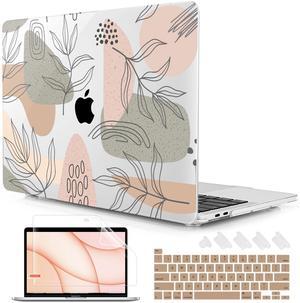 Lepeoac for MacBook Pro 16 inch Case 2019 2020 Release Model A2141, Plastic Hard Shell Cover with Keyboard Cover & Screen Protector for MacBook Pro 16 inch with Touch Bar & Touch ID - Tropical Leaves