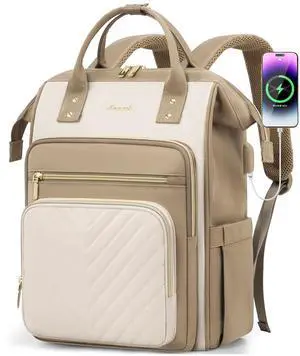 LOVEVOOK 15.6 Inch Laptop Backpack for Women,Travel Work Backpack Purse with USB Port,Large Capacity Nurse Bag Teacher Backpack,Waterproof Casual Daypack Business Computer Bag