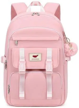 LXYGD Backpack for Girls,Laptop Backpacks 15.6 Inch School Bag Cute Backpacks for Women Students Aesthetic College Bookbag Travel Daypack (Pink)