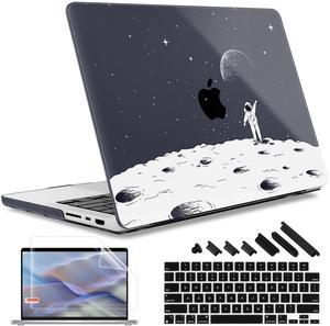 May Chen Case for M4 MacBook Pro 16 inch A3403 Max A3186, M3 A2991 M2 A2780 M1 A2485 Pro Max 2024 2023 2022 2021 Release, Plastic Hard Shell Case with Screen Pretector&Keyboard Cover, Astronaut S903