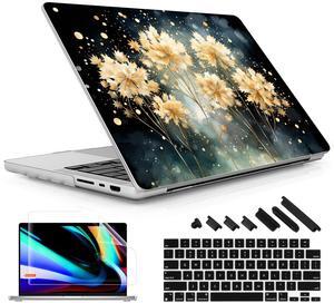 May Chen Case for M4 MacBook Pro 16 inch Case A3403 A3186, M3 A2991 M2 A2780 M1 A2485 Chip 2021-2024 Release, Surface Hard Shell Cover Case with Screen Protector & Keyboard Cover, Fireworks P320