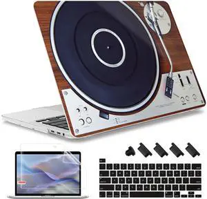 May Chen for MacBook Pro 16 inch A2141 2020 2019 Release, Screen Protector & Keyboard Cover Plastic Soft-Touch Case for MacBook Pro 16-inch with Touch Bar & Touch ID - Stereo Turntable Vinyl Record