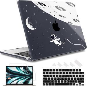 May Chen Compatible with M4 MacBook Air 15 inch Case 2025 2024 2023 A3241 A3114 M3 A2941 M2 with Liquid Retina Display & Touch ID, Plastic Hard Shell with Keyboard Cover - Astronaut Flight