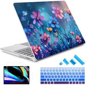 May Chen for 15 inch Microsoft Surface Laptop 3/4/5 with Metal Palm Rest Models:1872 1873 1953 1979, Plastic Hard Shell Case with Screen Protector & Keyboard Cover & Dust Plug, Spring Flowers Growing