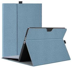 Megoo Surface Pro X Case Cover for Microsoft Surface Pro X 13" with Stylus Pen Holder Multiple Angle Adjustment Folio Stand Protective Case (Light Blue)