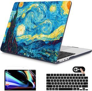 Mektron for 2025 M4 MacBook Air 13.6 Inch A3240 Case Fits 2023 A2681 M2 2024 A3113 M3 Chip with Liquid Retina Display, Printed Plastic Hard Shell Cover for MacBook Air 13.6", Abstract Starry Sky