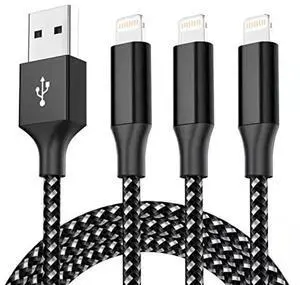 Phone Charger Cable Fast Charging Nylon Braided Long Cord USB Cables