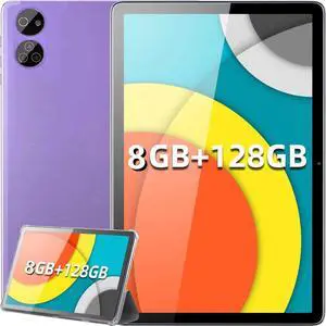 JXCNSNW 10.1" Inch Android Tablet, 4G LTE Dual SIM, 8GB RAM 128GB Storage,Supports 1TB Micro Card, 1920 1200 Full HD IPS Touchscreen,Dual Camera, WiFi/WLAN/Bluetooth/GPS (Purple, 128 GB)