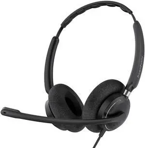 Headset with Microphone for PC, USB Computer Headsets with Call Answer Button for MS Teams & IP Phones, Wired Headphone with Noise Reduction Microphone, Lightweight Desiqn for All-Day Comfort (Black)