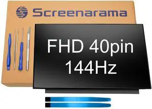 SCREENARAMA New Screen Replacement for HP Victus 15-FA1093DX 7N3S2UA 40pin 144Hz FHD 1920x1080 IPS LCD LED Display with Tools and Tape