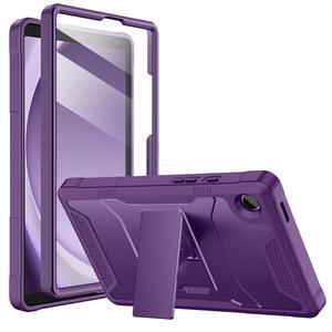 Soke Case for Samsung Galaxy Tab A9 2023, with Built-in Screen Protector and Kickstand, Rugged Full Body Protective Cover for Galaxy Tab A9 8.7 Inch Tablet [SM-X110/X115/X117],Purple