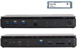Sonnet Echo 13 Thunderbolt 5 SSD Dock  Integrated 6000MB/s NVMe Storage, 4 Thunderbolt 5 Ports, 2.5Gb Ethernet, 8K Display  Mac, Windows, Chromebook, iPad Pro (2TB Kingston PCIe 4.0 NVMe SSD)