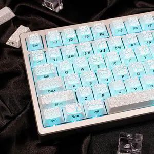 Sumgsn 124 Keys PBT Dye Sub Keycaps Cherry Profile Cool Keycaps Set Compatible with 60% 65% 75% 95% Mechanical Keyboard Cherry Mx Gateron Switches