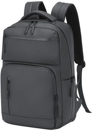 SUIKIHUM Waterproof Laptop Backpack for Men & Women, Flight Approved Anti-Theft Daypack with 15.6-inch Laptop Sleeve (Gray)