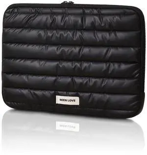 Teryeefi 15-15.6 inch Laptop Sleeve Bag, Soft Shockproof Puffy Laptop Carrying Case Compatible with MacBook Air 15 M3 M2 M1/Pro 15 inch, HP, Dell, ASUS, Lenovo with Waterproof- Black