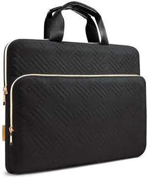 TiMOVO 15.6 Inch Laptop Sleeve Compatible with MacBook Air Pro, 15.6 Inch HP, Dell, Lenovo, Asus Notebook, Protective Laptop Carrying Case Bag with Handle, Black