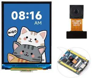 UeeKKoo ESP32-S3 2inch Display Development Board, 240x320 Pixels IPS Screen, 32-bit LX7 Dual-Core Processor, Supports W-i-F-i & Blue-Too-th, ESP32 with Display, Comes with OV5640 5MP Camera Module