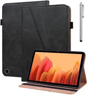 VODEFOX Case for Amazon Kindle Fire Max 11 Case (13th Generation, 2023 Release) 11",PU Leather Folio Stand Stylish Solid Color Stripe Stand Cover with Elastic Band Stylus for Fire Max 11 Tablet- Black