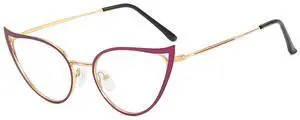 willochra Blue Light Blocking Bifocal Reading Glasses with Cat Eye Style Computer Anti Glare For Women magnification Eyeglasses (purple, 1.75, multiplier_x)