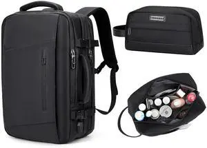 WITZMAN Carry On Travel Backpack for Men Airline Approved Luggage Backpack with USB Charging Port and Toiletry Bag Lightweight Travel Bathroom Bag