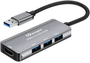 USB to hdmi Adapter for Monitor,USB HUB with HDMI USB HDMI HUB.hdmi to USB Adapter(USB3.0 to HDMI with 3*USB3.0)
