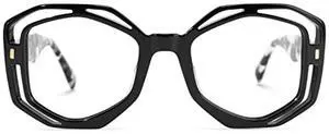 Zeelool Unique Geometric Blue Light Blocking Glasses for Women Astrid JGA902506-03 Black