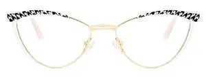 Zeelool Cat Eye Blue Light Blocking Glasses Metal Frame for Women Sydney FM0125-11 Houndtooth
