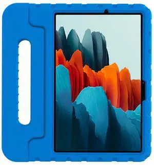 SaharaCase KidProof Case for Samsung Galaxy Tab S7 and Tab S8 [Shockproof Bumper] Handle Kickstand Stylus Pen Holder Rugged Protection Anti-Slip Grip (Blue)