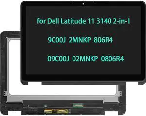 11.6" Screen Replacement for Dell Latitude 11 3140 2-in-1 LCD Touch Screen Digitizer Assembly 9C00J 2MNKP 806R4 09C00J 02MNKP 0806R4 XYY57 55MKX 0XYY57 055MKX HD 1366x768