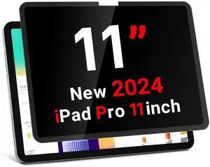 ZOEGAA IPad Pro 11 inch Privacy Screen (2024 M4 Chip), Removable & Reusable Ipad pro 11 inch Screen Protector, Anti-Spy Privacy Filter, Anti-Glare, Blue Ray Reduction, black