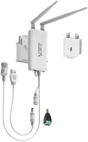 VONETS Industrial 2.4GHz WiFi Bridge Ethernet Wireless Repeater/Mini Router/WiFi Hotspot Extender/Signal Booster, USB/DC Powered, 2 RJ45 Ports for DVR, IP Camera, PLC, PS3, Network Devices VAP11S