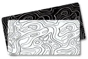 Leviathan Topographic Mouse Pad in 2 Colors, 2 Sizes (XL, XXL) - 2 PC Gaming Mousepads with Full Desk Coverage