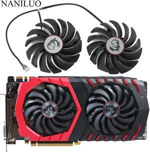 2PCS PLD10010S12HH DC12V 0.40A 4PIN FOR MSI RX470 480 570 580 GTX1080Ti 1080 1070 1060 GAMING Graphics Card Cooler Fan PLD10010B