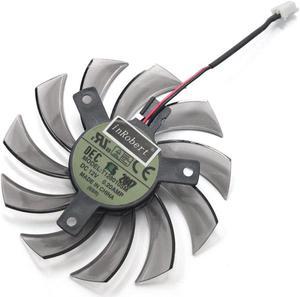 T128010SM Everflow 75mm 2Pin 2 Wire Cooler Fan Replace For Gigabyte N470SO N580UD N580SO GTX460 GTX580 HD5870 Graphics Card