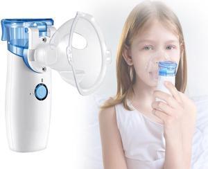 Auchois Nebulizer Machine,  Portable Handheld Mesh Nebuliser Mist Inhalers Atomizer Home Personal Use Travel Size With Adults Kid Mask