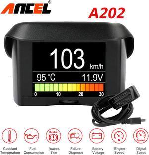 ANCEL A202 HUD Car Digital Meter Speedometer Fuel Consumption Head-up Display OBD 2 Scanner Tools for 12v Cars