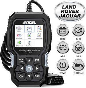 ANCEL LD700 All Systems Diagnostic Scan Tool for Land Rover Jaguar Full Function OBD2 Scanner with Car Battery Registration, Oil Reset, Check Engine, ABS, Airbag, SRS, TPMS OBDII Code Reader for JLR