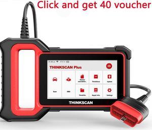 Thinkscan Plus S5 OBD2 Scanner Four Systerms DIagnostic Tool Check Engine ABS SRS Transmission Live Data Print Report Car Code Reader