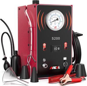 ANCEL S200 Smoke Machine Automotive with Built-in Air Pump and Pressure Gauge, Evap Smoke Machine Leak Detector, Dual Mode Auto Fuel Pipe System Vacuum Leak Smoke Tester for All Car/Motorcycle/Truck