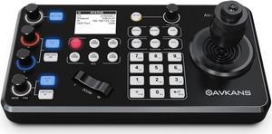 AVKANS Super PTZ Camera Joystick Controller, NDI Camera Controller Keyboard with 4D Joystick for Live Streaming, Onvif Visca Over IP RS422 RS485 RS232 Pelco-D/P Support