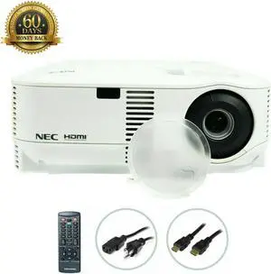 NEC VT800 3LCD Projector 1080p HDMI 2700 ANSI Lumens 1024 x 768  Home Theater Professional Streaming with Accessories bundle