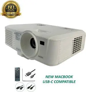Mitsubishi EW270U DLP Projector Home Theater MacBook iOS USB-C Compatible
