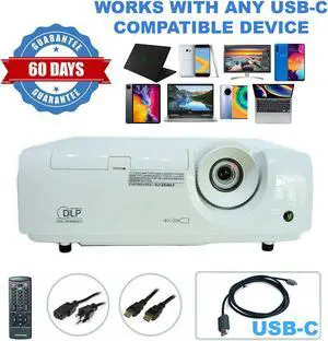 Mitsubishi XD280U DLP Projector HDMI - Professional Streaming bundle USB-C