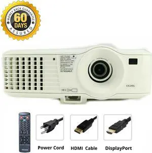 DisplayPort to HDMI Bundle - Mitsubishi EX240U DLP Projector HD 1080i Gaming