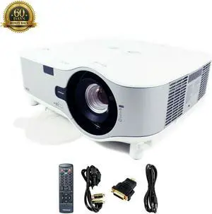 NEC NP1250 3LCD Projector 3700 ANSI HD 1080i Wireless HDMI-adapter w/Remote